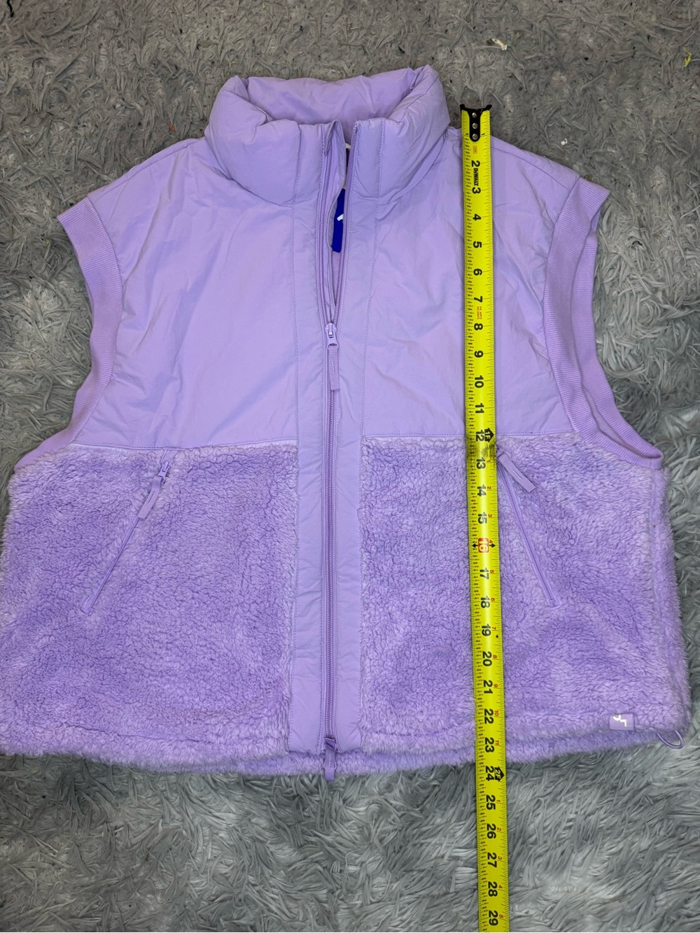 JoyLab Women’s High Pile Boxy Fit Vest - Lavendula Size Large NWT - Picture 9 of 9